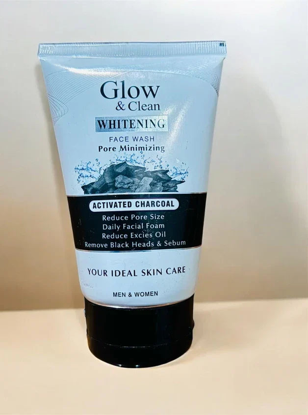 GLOW & CLEAN- Whitening Face Wash Charcoal Men & Women -120Ml <AllowTo Open>