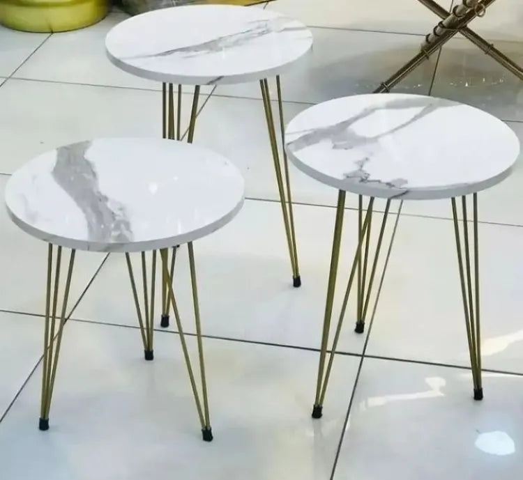 Set of 3 Modern Coffee Table – Nesting End Table & Side Table Set for Stylish Living
