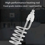 F9 Stainless Steel Electric Heating Rod – 2500W Non-Current Safety Heater with Automatic Temperature Control for Buckets & Water Heating (Latest Edition)