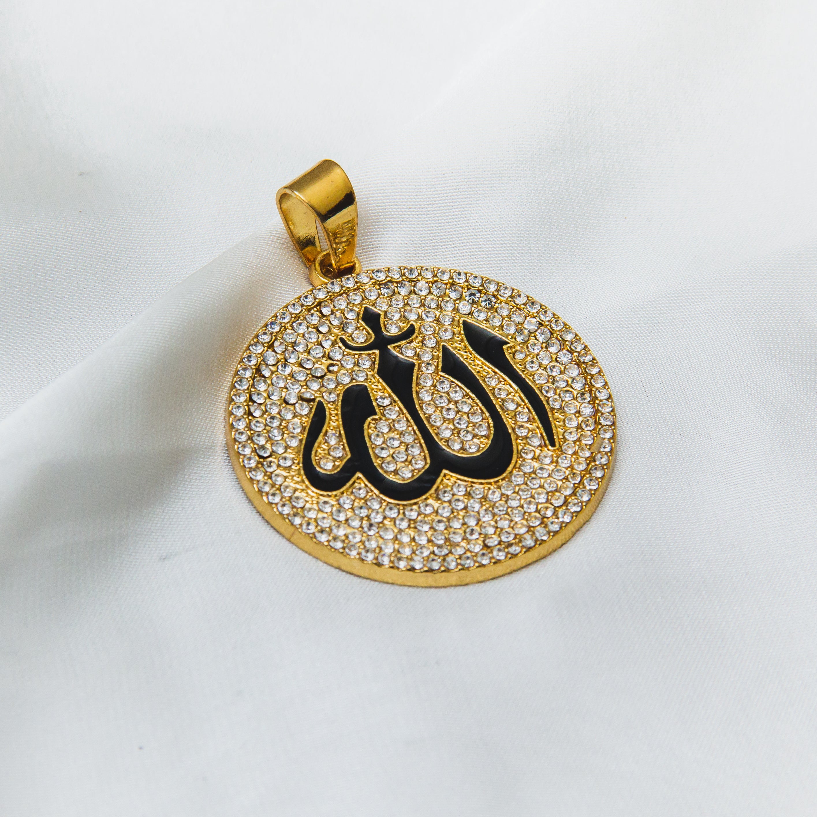 Allah Pendant - Round Zircon