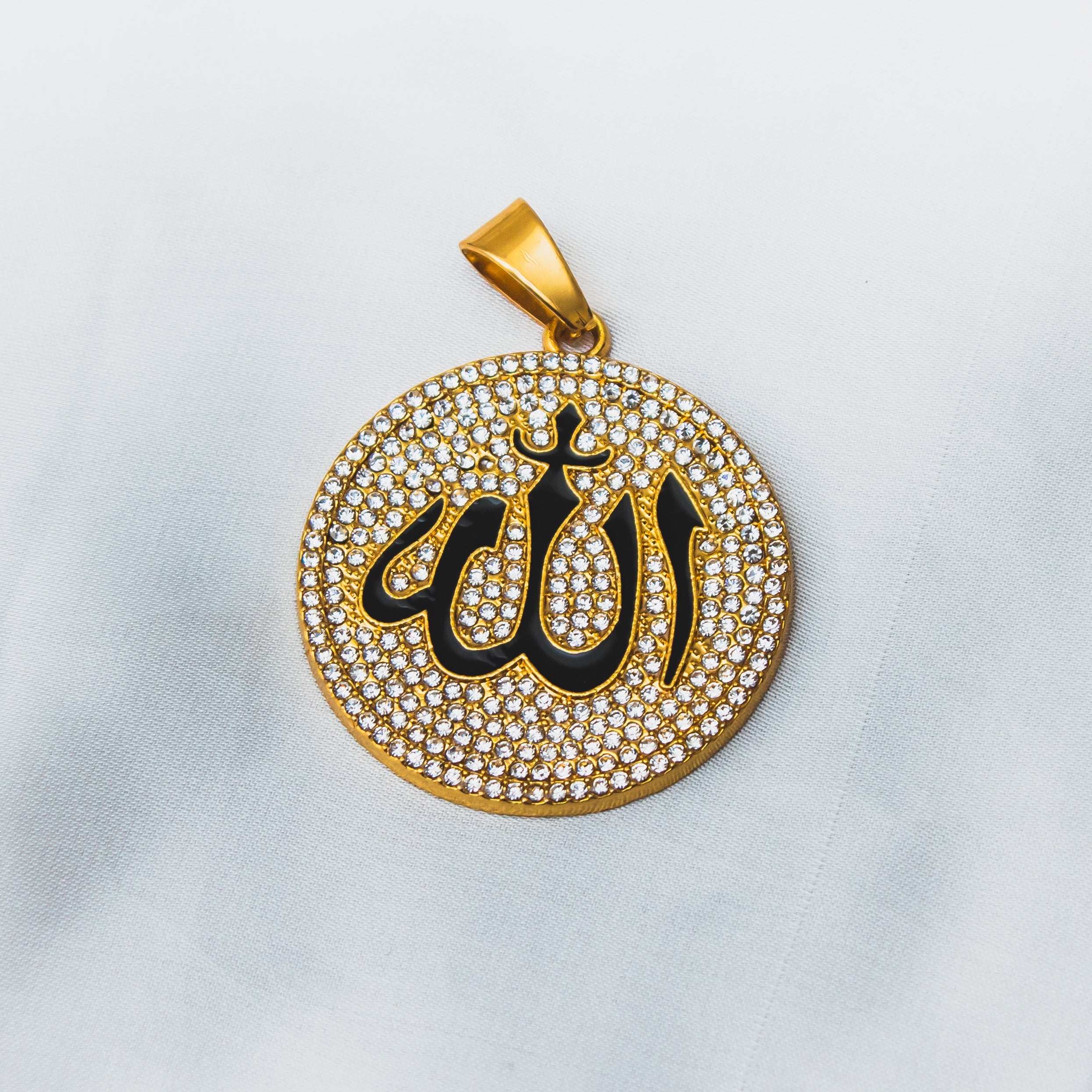 Allah Pendant - Round Zircon