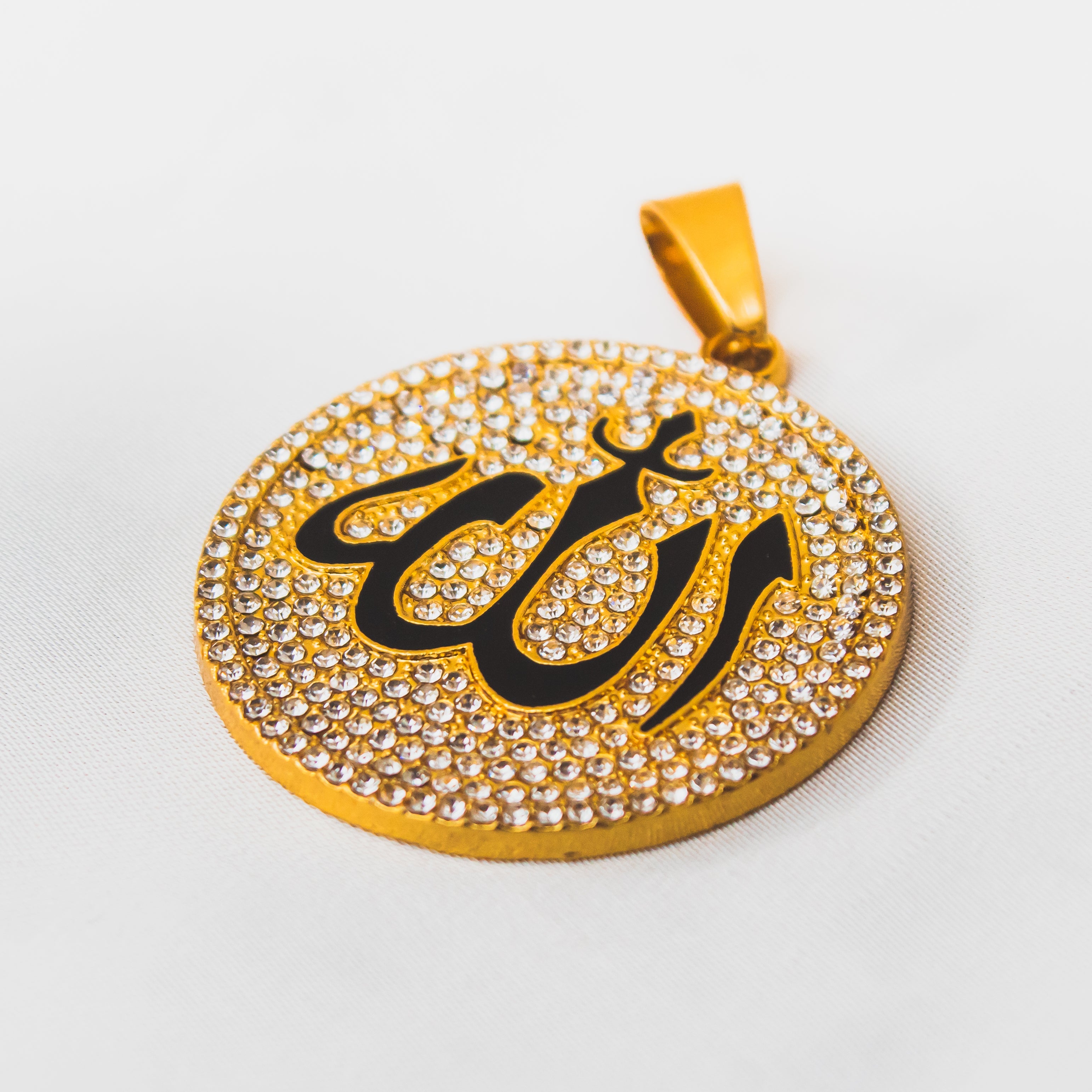 Allah Pendant - Round Zircon
