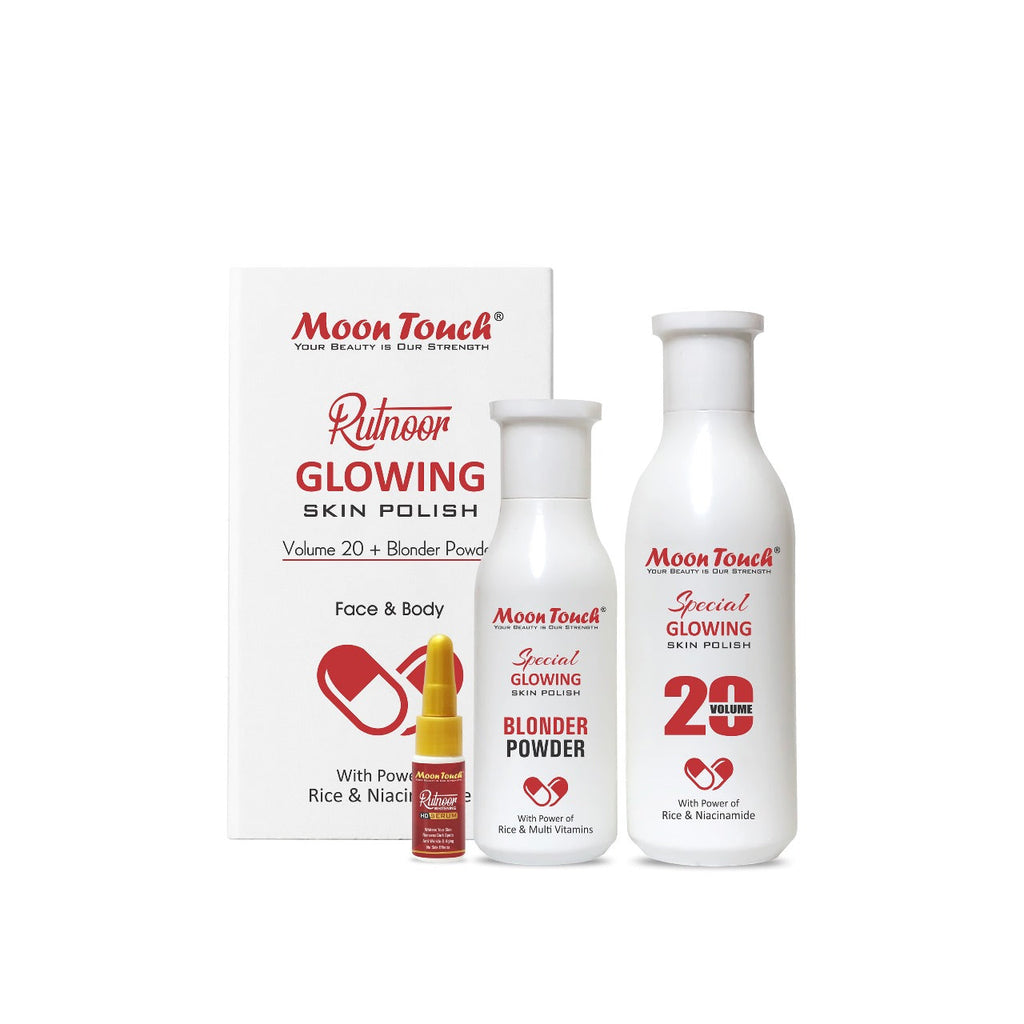 Rutnoor Special Glowing Skin Polish (Volume 200ml + Blonder 100g)