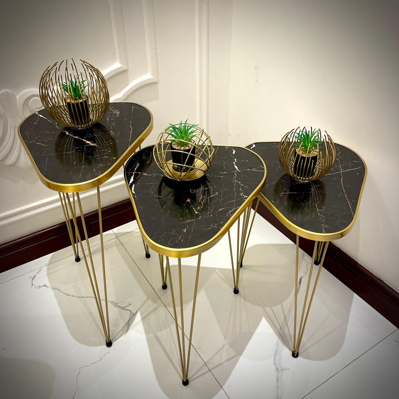 Set of 3 Modern Coffee Table – Nesting End Table & Side Table Set for Stylish Living