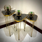 Set of 3 Modern Coffee Table – Nesting End Table & Side Table Set for Stylish Living