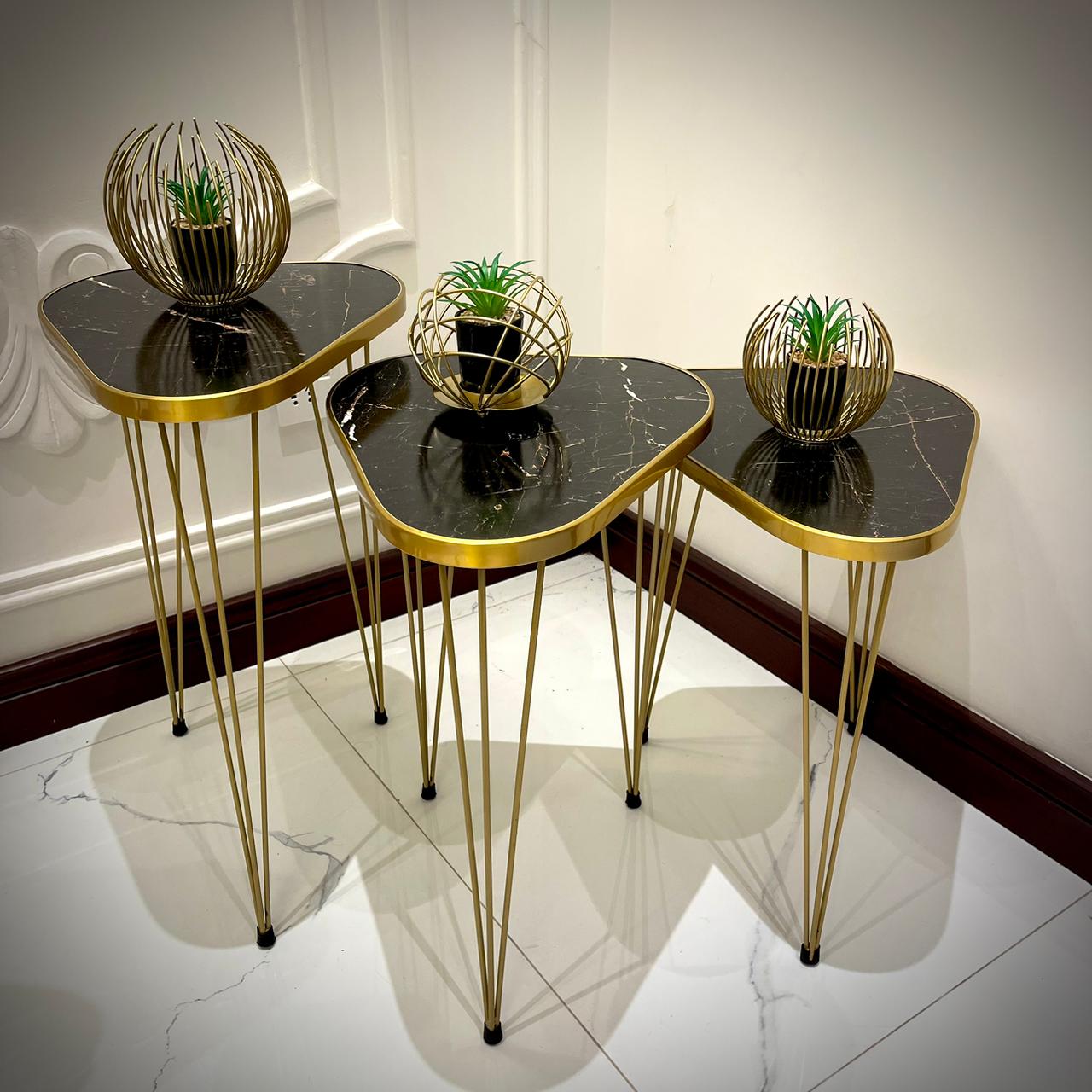 Set of 3 Modern Coffee Table – Nesting End Table & Side Table Set for Stylish Living