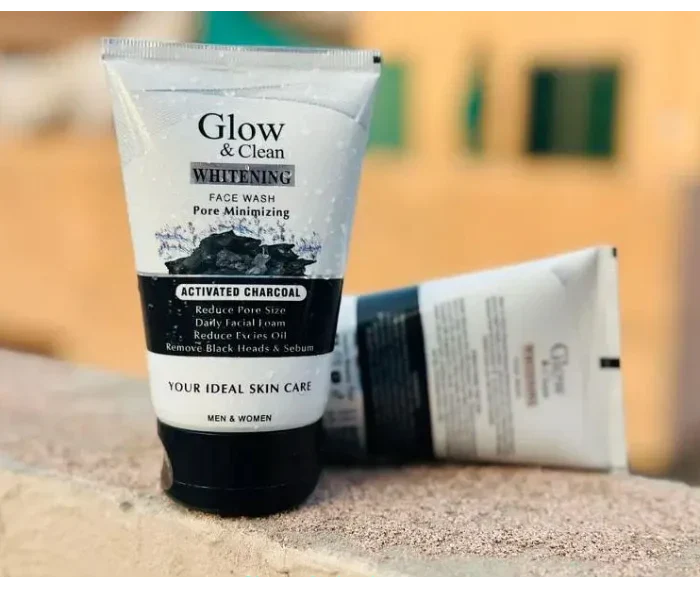 GLOW & CLEAN- Whitening Face Wash Charcoal Men & Women -120Ml <AllowTo Open>